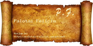 Palotai Felícia névjegykártya