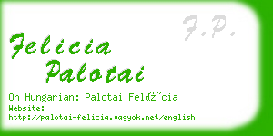 felicia palotai business card